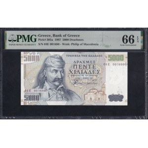 Grecia, 5000 Dracme, 1997, Gemma UNC 66 EPQ