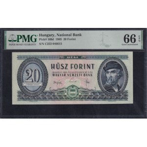 Hungary, 20 Forint, 1965, Gem UNC 66 EPQ