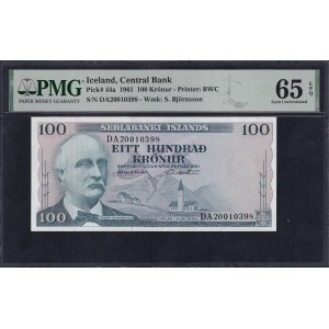 Islanda, 100 corone, 1961, Gemma UNC 65 EPQ