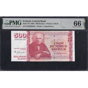 Iceland, 500 Kronur, 2001, Gem UNC 66 EPQ