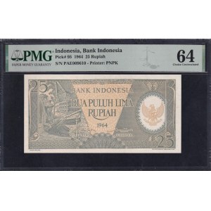 Indonesia, 25 Rupiah, 1964, Choice UNC 64
