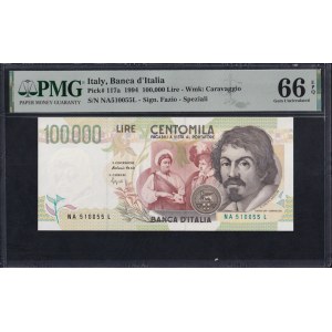 Italien, 100.000 Lire, 1994, Gem UNC 66 EPQ