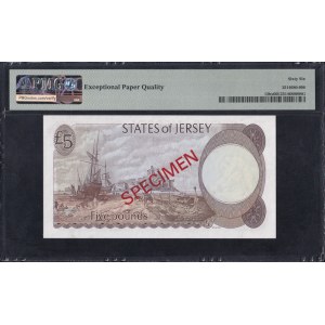 Jersey, 5 Pfund, 1976-88, Gem UNC 66 EPQ, ''SPECIMEN''
