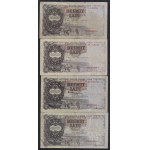 Latvia, Set of 4 Banknotes (10 Latu), 1937-1940, VF
