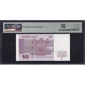 Lettonia, 10 Latu, 2008, scelta UNC 58 EPQ