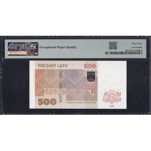 Latvia, 500 Latu, 2008, Superb Gem UNC 67 EPQ, RARE