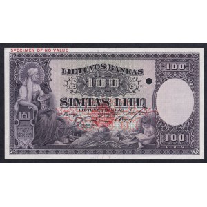 Lithuania, 100 Litu, 1928, UNC, ''SPECIMEN''