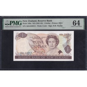 New Zealand, 1 Dollar, 1981-85, Choice UNC 64