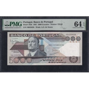 Portogallo, 5000 Escudos, 1981, scelta UNC 64 EPQ