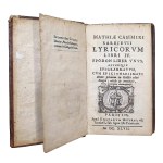 Mathiæ Casimiri Sarbievii, Mathiæ Casimiri Sarbievii. Sarbievsky's Poetry (1647).