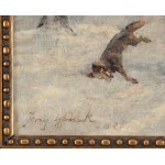 Jerzy KOSSAK (1886-1955), Kirasjer odpierający atak wilków (1925)