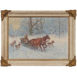 Mieczyslaw KRZYŻAK (1914-1984), "Going on a hunting trip".