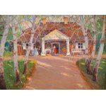 Bronislawa RYCHTER-JANOWSKA (1868-1953), "Afternoon in front of the Manor House" (1938)