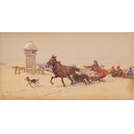 Adam SETKOWICZ (1876-1945), "They are going, they are going sled".