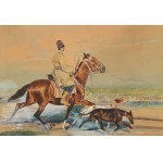 Julius HOLZMÜLLER (1876-1932), "Greyhound Rider" (1920)