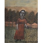 NIKIFOR Krynicki (1895-1968), "Woman in the Landscape".