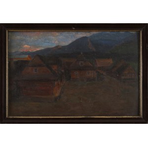 Stanisław JANOWSKI (1866-1942), Dans un village des contreforts.