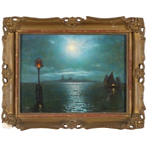 Roman BRATKOWSKI (1869-1954), Moon over San Giorgio Maggiore (1931)