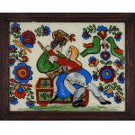 Ewelina PĘKSOWA (1923-2015), "Courtship - a Highland couple on a chest".