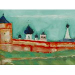 Jerzy Nowosielski (b. 1943), Monaster in Russia, 1989