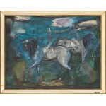 Eugeniusz Geppert (1890 Lviv - 1979 Wroclaw), Two Horsemen, 1962