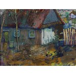 Franciszek Maśluszczak (b. 1948, Kotlice), "Night in the countryside," 1994