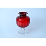 Glass vase on a leg - HS Tarnowiec