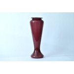 Glass vase - HS Tarnowiec - Purple with white interior.