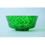 Glass green bowl , "Panther". - HSG Hortensia - J. Kazanecki - green