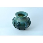 Glass vase with adhesives - Cracow Glass Institute - Beautiful color