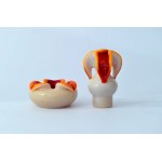 Glass set - mini vase and ashtray - HS Sudety - Cz. Zuber - Unique!