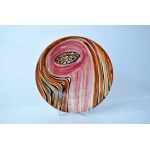 Unique decorative platter - ZF Włocławek - painted. Elżbieta Piwek-Białoborska