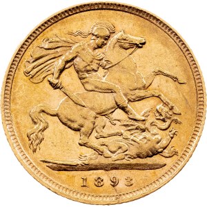 Great Britain, 1/2 Sovereign 1893