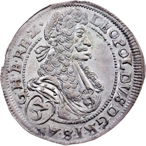 Leopold I., 3 Kreuzer 1698, C HS, Pressburg