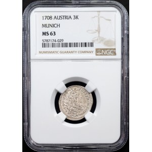 Joseph I., 3 Kreuzer 1708, Munich