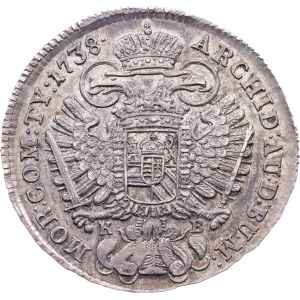 Charles VI., 1/2 Thaler 1738, KB, Kremnitz