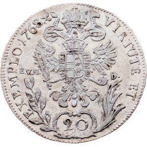 Joseph II., 20 Kreuzer 1768, B//E.V.M-D., Kremnitz