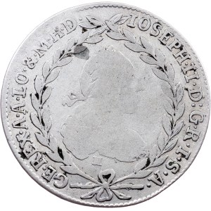 Joseph II., 20 Kreuzer 1772, H//S.C., Günzburg
