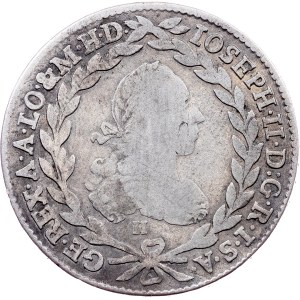 Joseph II., 20 Kreuzer 1773, H//S.C., Günzburg