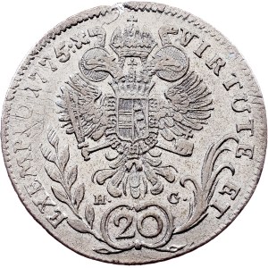 Joseph II., 20 Kreuzer 1775, E//HG, Karlsburg