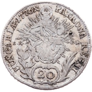 Maria Theresia, 20 Kreuzer 1776, B//S.K.-P.D., Kremnitz