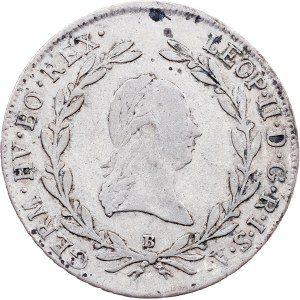 Leopold II., 20 Kreuzer 1791, B, Kremnitz