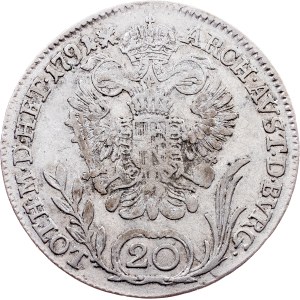 Leopold II., 20 Kreuzer 1791, B, Kremnitz