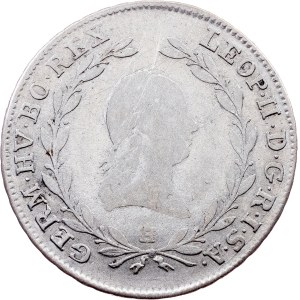 Leopold II., 20 Kreuzer 1791, H, Günzburg