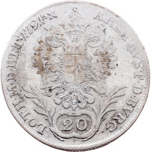 Leopold II., 20 Kreuzer 1791, H, Günzburg