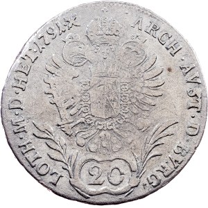 Leopold II., 20 Kreuzer 1791, E, Karlsburg