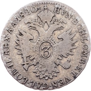 Franz I. (II.), 3 Kreuzer 1820, A, Vienna
