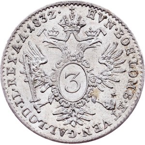 Franz I. (II.), 3 Kreuzer 1832, A, Vienna
