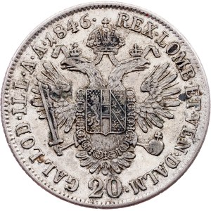 Ferdinand V., 20 Kreuzer 1846, A, Vienna