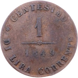 Provisional Government, 1 Centesimo 1849, ZV, Venice